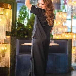 Black Cotton Kurti Co-ord Set by 360 BHARAT CRAFT